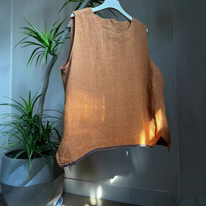 Femme Relaxed Fit Linned Sommer Top Stilla
