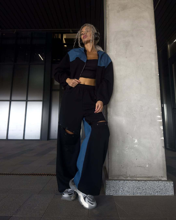 Kvinders sporty outfit med fashionable farvekontast Skovae
