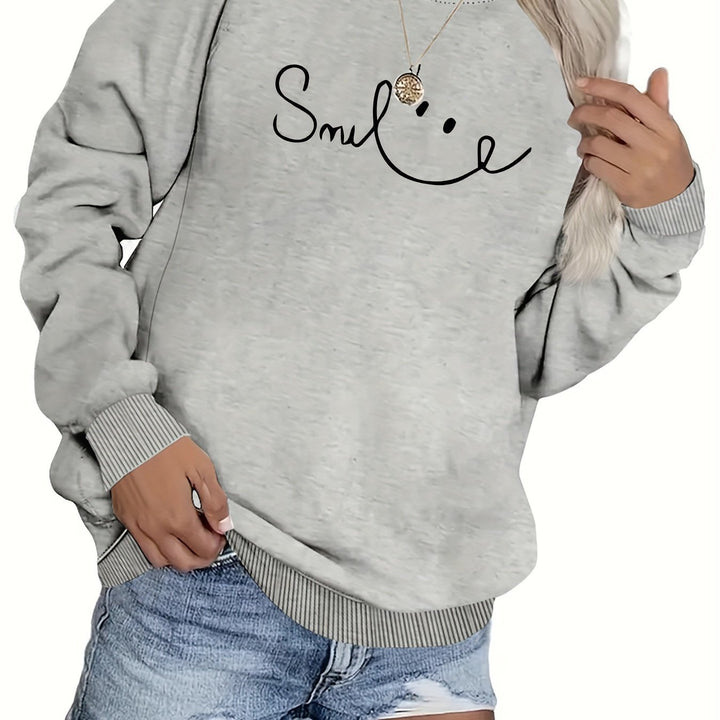 Kvinders sweatshirt med casual tekst og komfortabel pasform Stilla