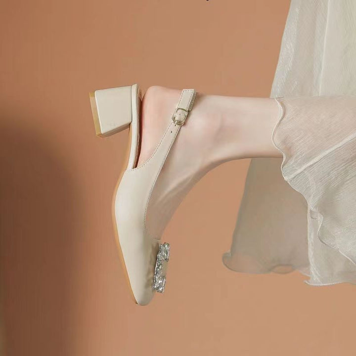 Dame elegante Slingback-pumps med funklende smykkedetalje Stilla