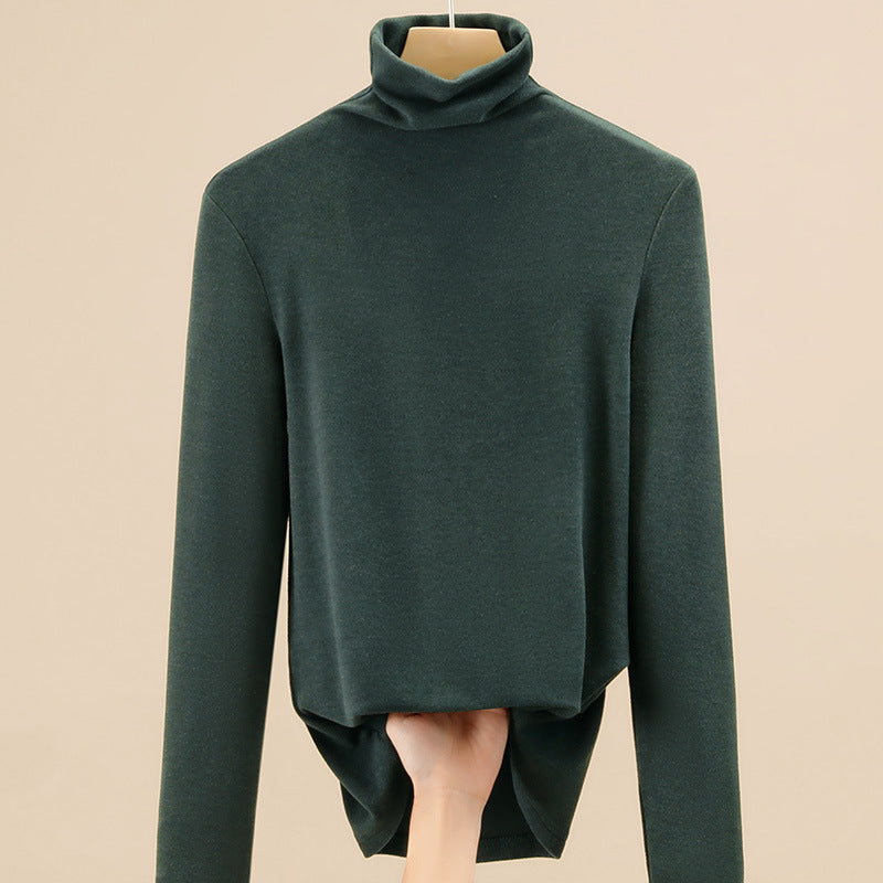 Dame Turtleneck-top med blødt strækstof og figursyet snit Stilla