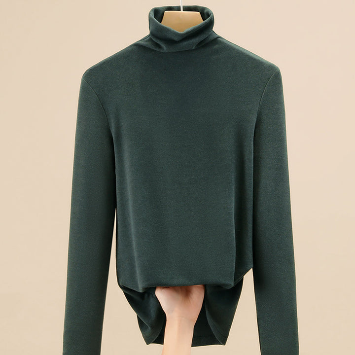 Dame Turtleneck-top med blødt strækstof og figursyet snit Stilla