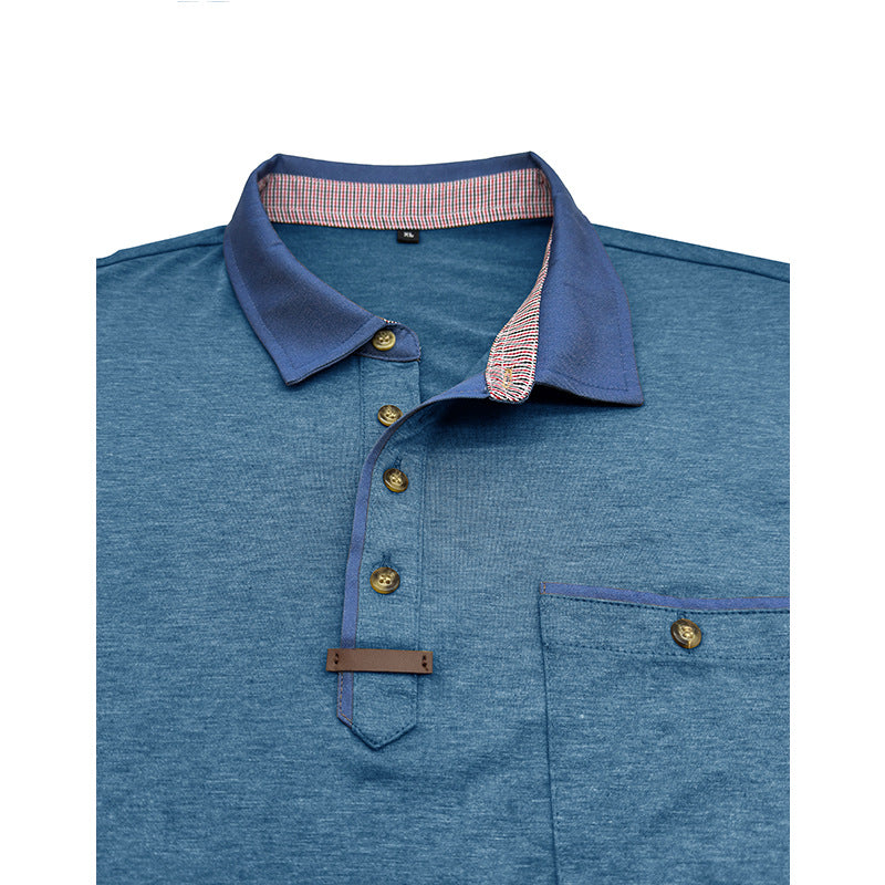Herrer polo shirt med modekrave og praktisk brystlomme Stilla
