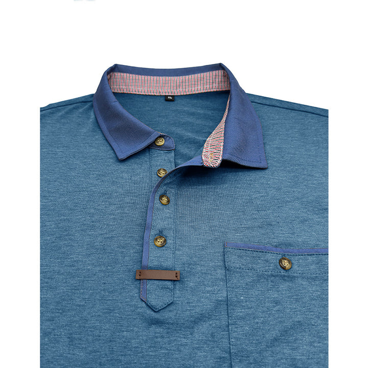 Herrer polo shirt med modekrave og praktisk brystlomme Stilla