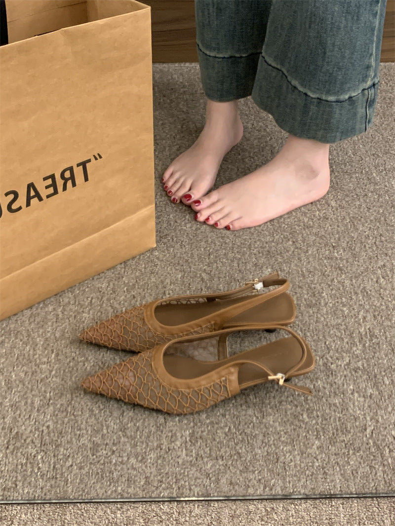 Dame Elegant Slingback Spidsede Balletsko Stilla