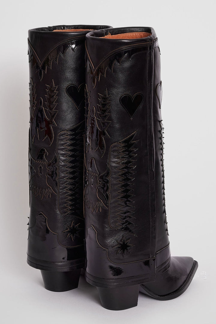 Femme Dekorative Western-stil Knæhøje Støvler Stilla