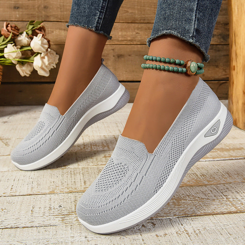 Dame Komfortable Slip-On Fritidssko med åndbart mesh-overmateriale og stødabsorberende sål Stilla