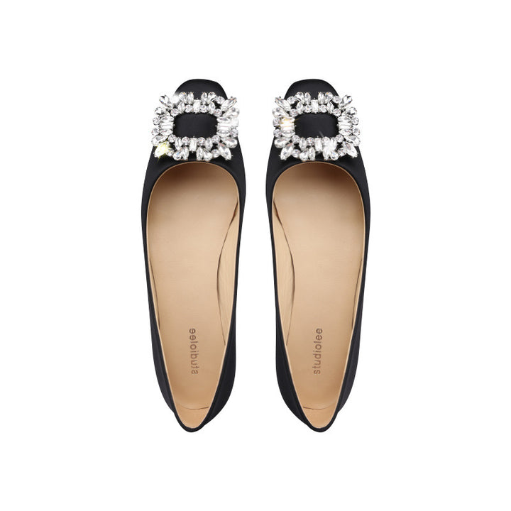 Damernes Elegante Krystalprydede Ballerinas Stilla