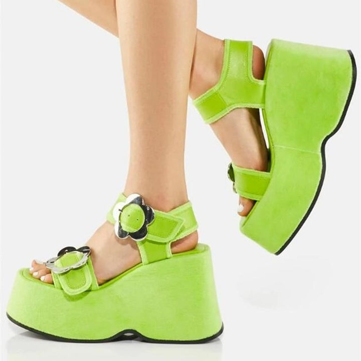 Femme Floral Dekoreret Plateau Sandaler Stilla
