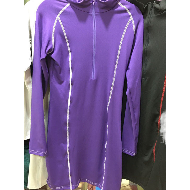 Damer Lange ærmer Lynlås Bodycon Kjole Stilla