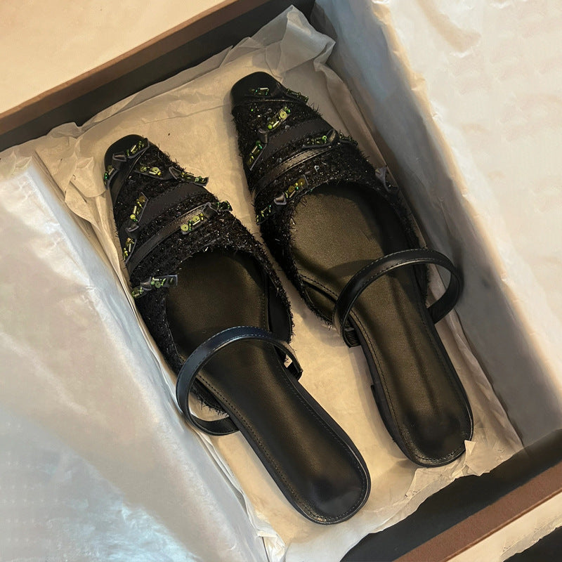 Dame Textureret Åben Tå-sandaler med Dekorative Udsmykninger Stilla