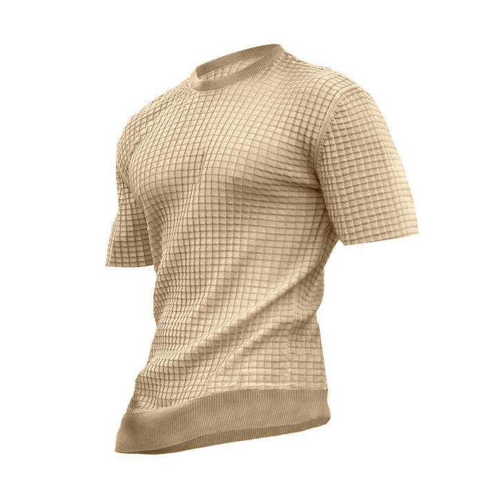 Herrer Sporty Kortærmet T-shirt med struktureret Design Stilla