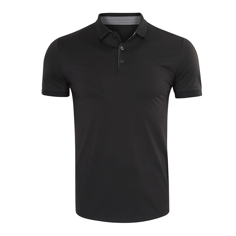 Herre fritids polo t-shirt lavet af åndbart funktionsmateriale med moderne krave Stilla