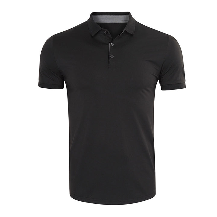 Herre fritids polo t-shirt lavet af åndbart funktionsmateriale med moderne krave Stilla