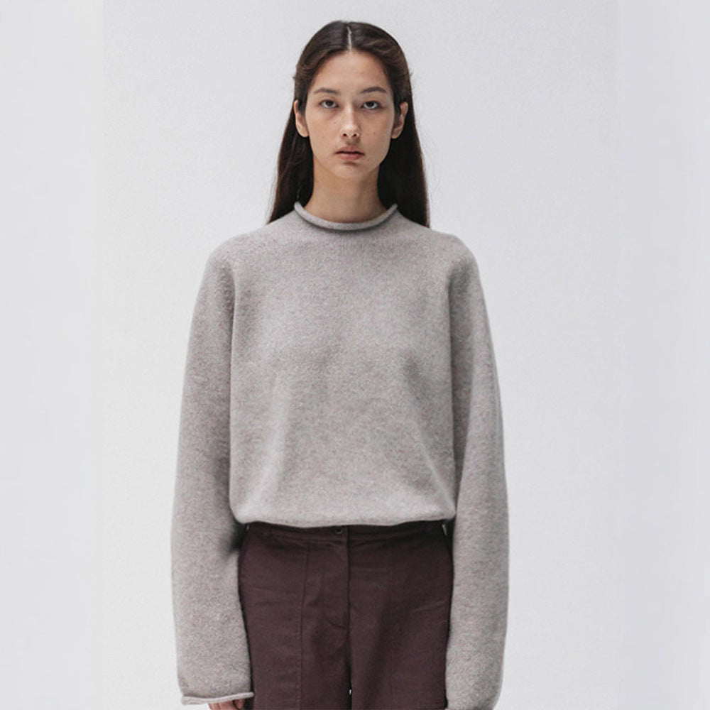 Kvinders høje hals behagelig strik sweater Stilla