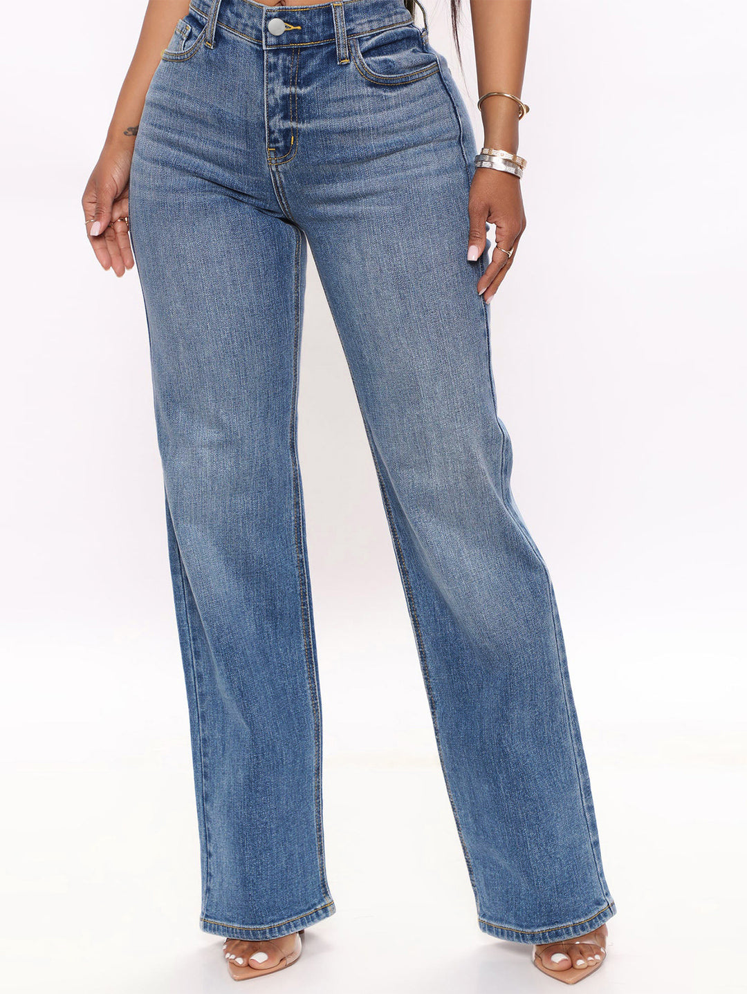 Dame High-Waist Bootcut Jeans i klassisk design med komfortabel stræk Stilla