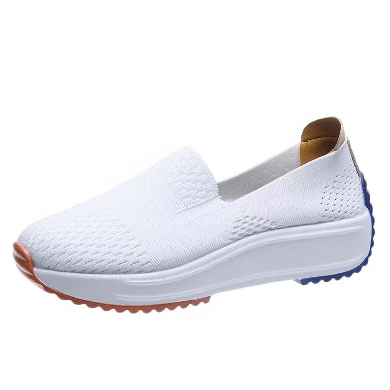 Dame Behagelige Slip-On Sneakers med åndbart strikoverflade Stilla