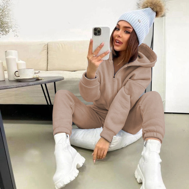 Dame hyggelig og stilfuld hoodie jumpsuit Stilla