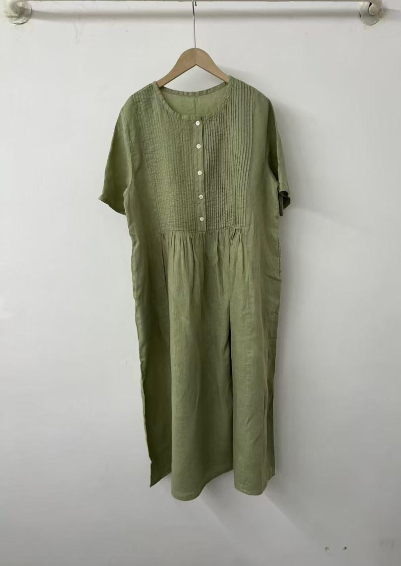 Femme Casual Knap-Bomulds Kjole Stilla