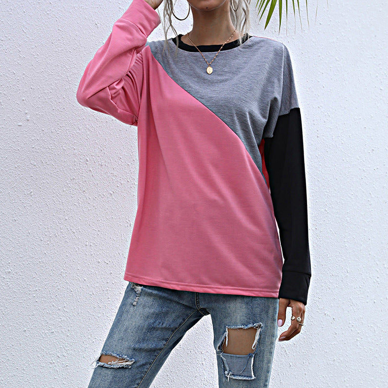 Kvinders модeren sweatshirt med kontrasterende farveblokke Stilla
