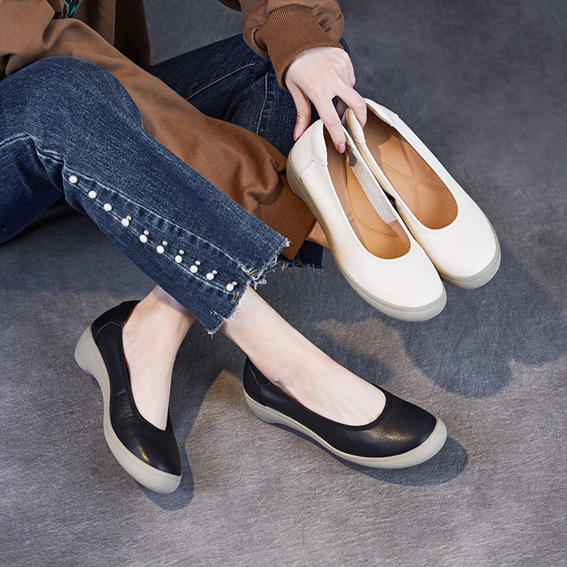 Dame Behagelige Læder Vejr Slip-On Flats Stilla