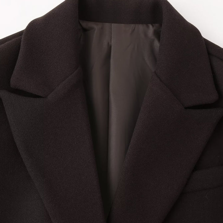 Femme Frynse-Detail Lang Blazer Frakke Stilla