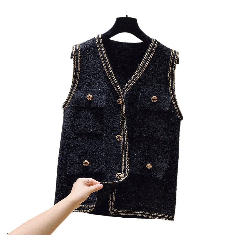 Femme Tekstureret Taske Strikveste Stilla
