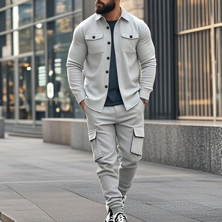 Herren Cargo-sæt med praktiske lommer og moderigtigt, struktureret design Stilla