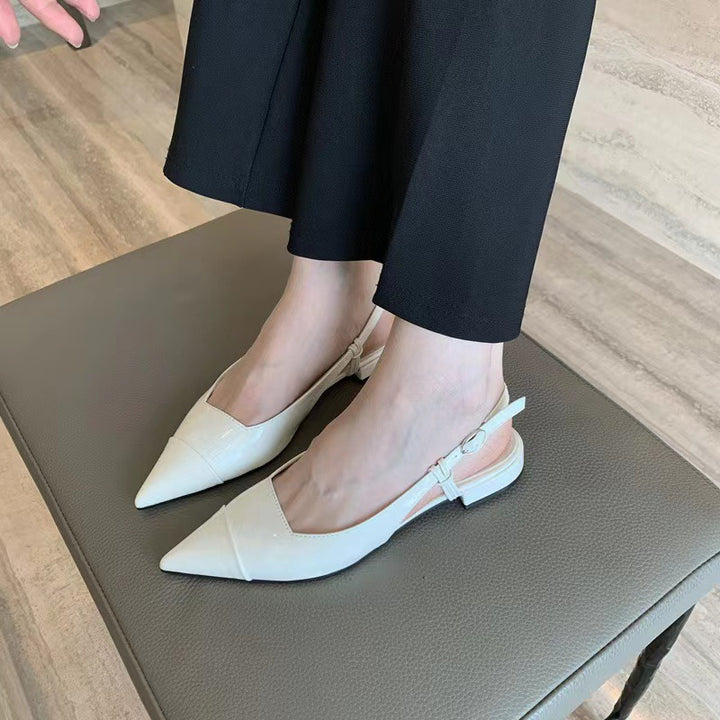 Dame spidse slingback ballerinaer med justerbar rem Stilla
