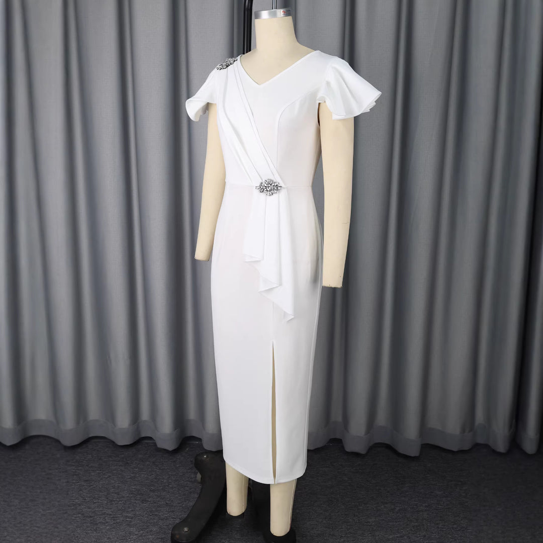 Dame Elegant aften kjole med figursyet silhuet Skovae