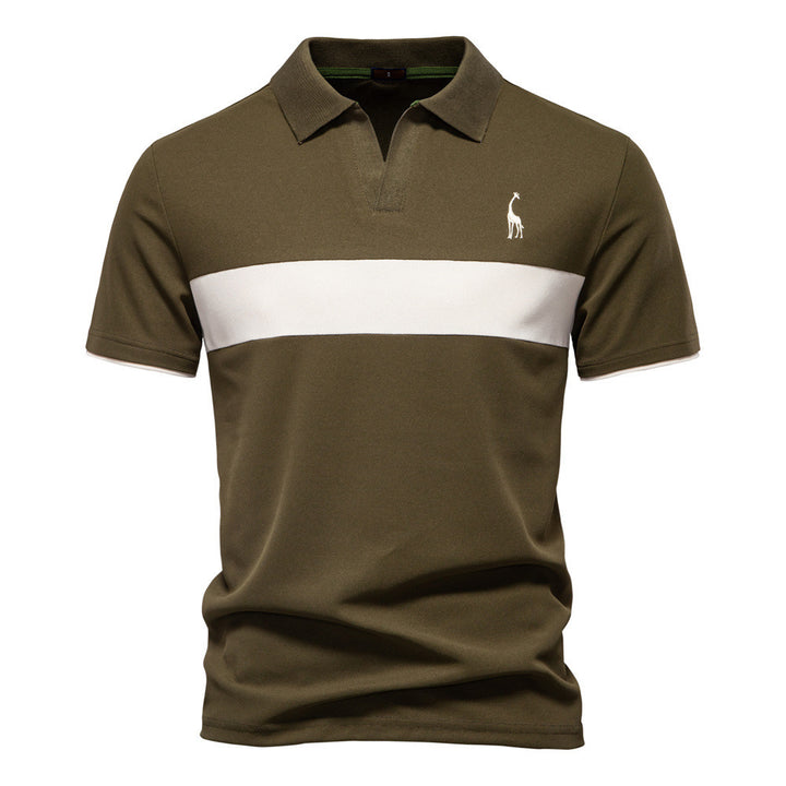 Herren Poloshirt med sporty farveblok-design og åndbare egenskaber Stilla