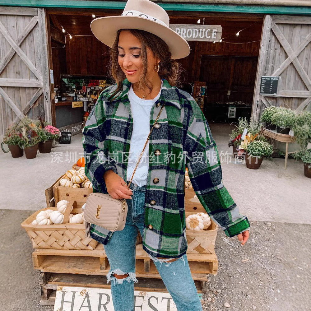 Dame Ternet Overgangsjakke i Casual-Style med store Knapper Stilla