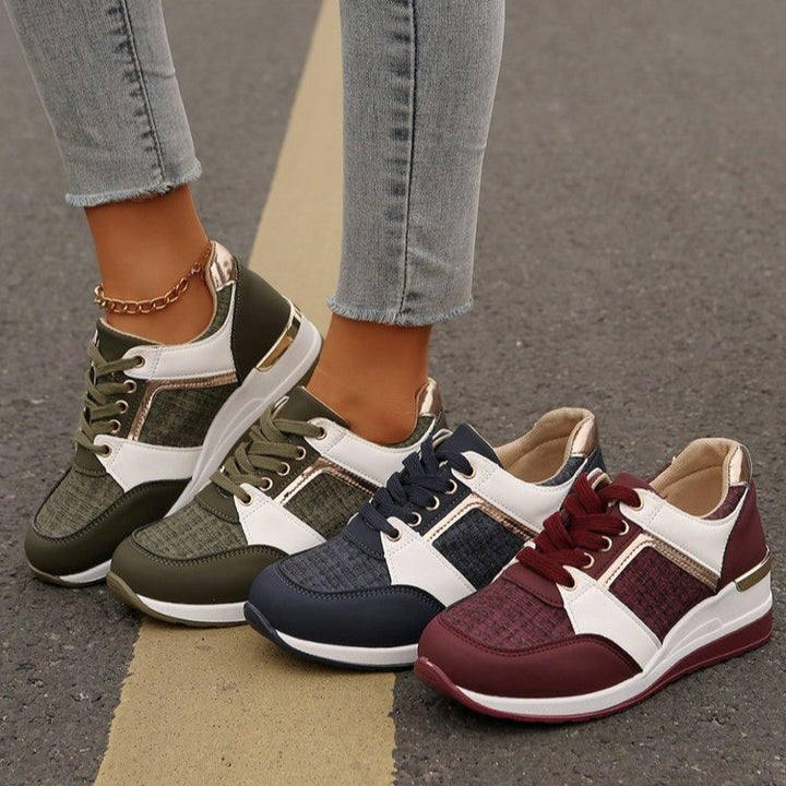 Dame Sneakers med mode metallic accent og fleksibel komfort fodseng Stilla