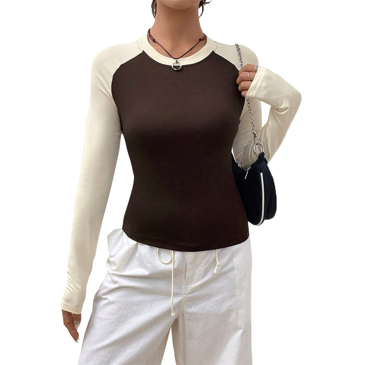 Kvindernes langærmede skjorte med moderne raglan-design og figursyet pasform Stilla