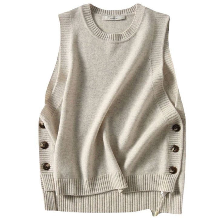 Femme Elegant Strikket Pullover Vest Stilla