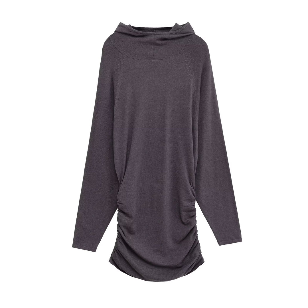 Dame moderigtigt longsleeve med hætte og flæsedetaljer Stilla
