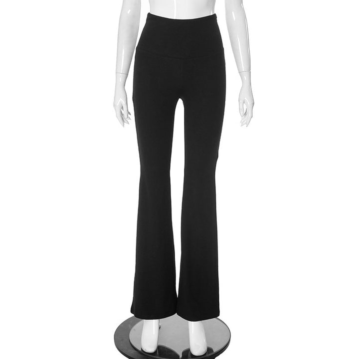 Dame Sportlige Bootcut-bukser med høj talje og figurvenlig snit Skovae