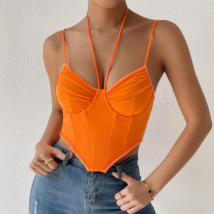 Dame Bodycon Top med justerbare stropper Stilla