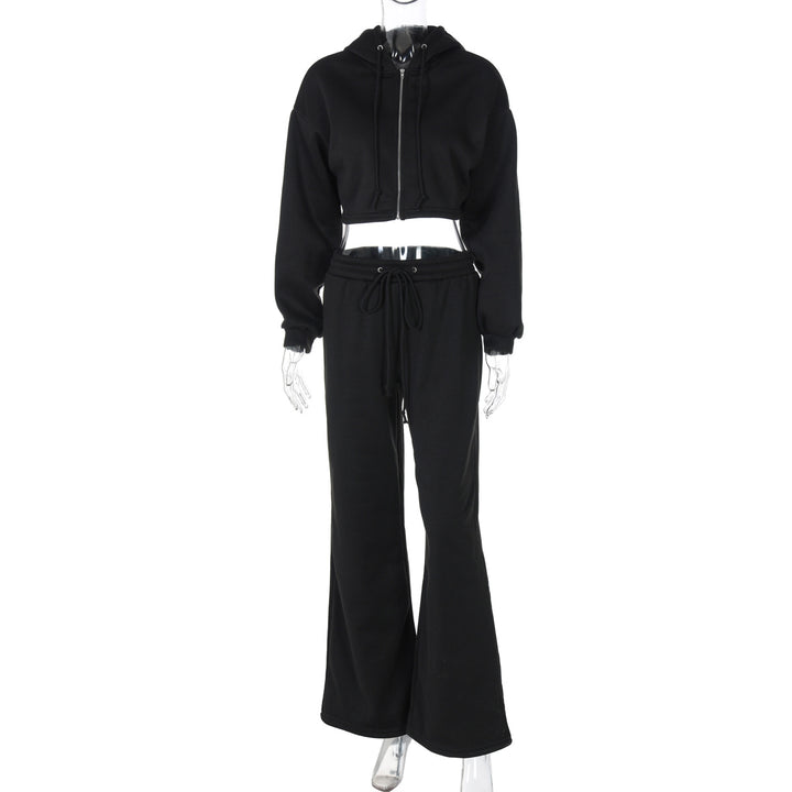 Dame sæt bestående af cropped hoodie og løse sweatpants Stilla