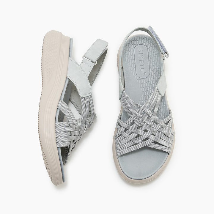 Dame mode sandaler med elastiske remme og dämpende sål Stilla