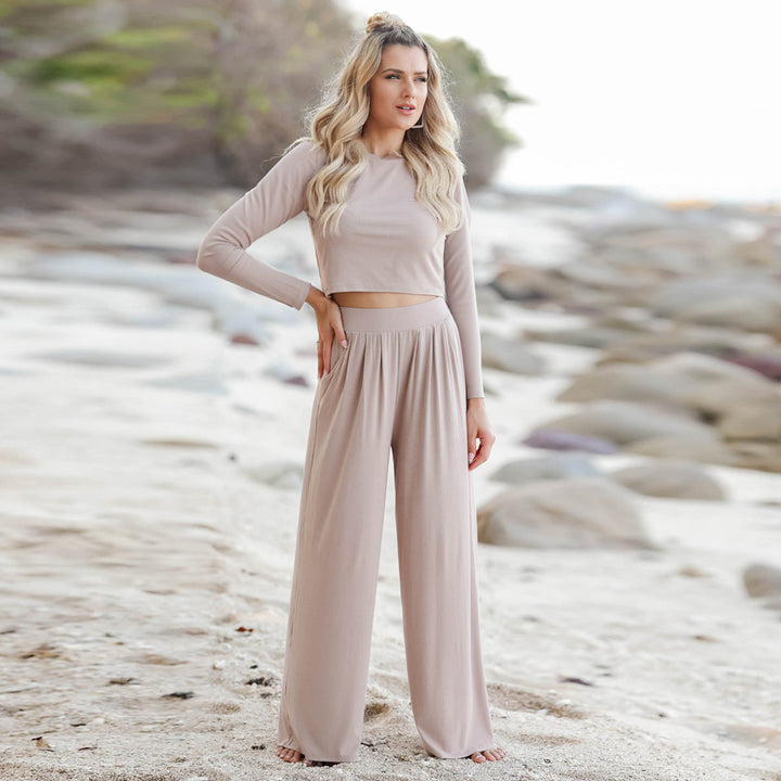 Dame Elegante og komfortable jumpsuit med bred ben og lang arm Stilla