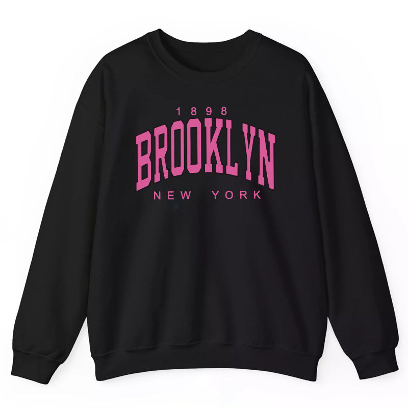Kvinders sweatshirt med afslappet Brooklyn print og behagelig pasform Stilla