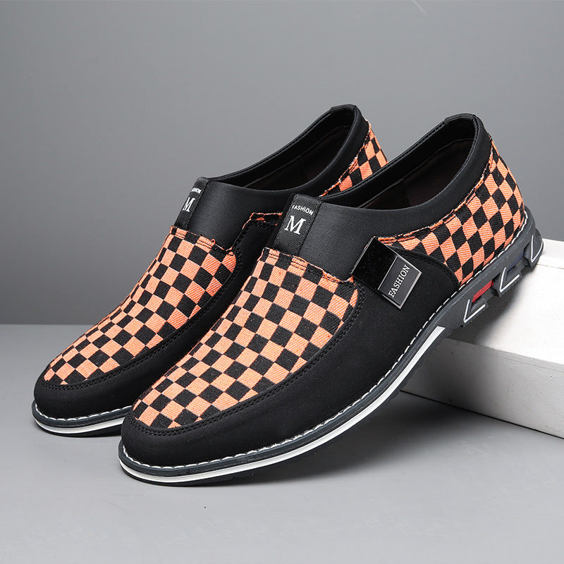 Herrer Trendy Slip-On Tjekkede Sneakers Stilla