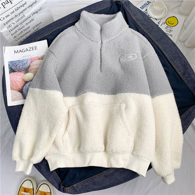 Femme Cozy Farveblok Fleece-Jakke Stilla