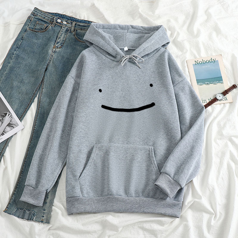 Damer hoodie med casual smiley design Skovae