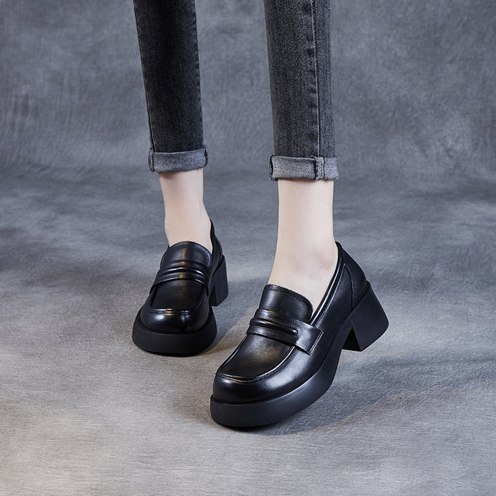 Dame Chunky Heel Slip-On Loafers Stilla