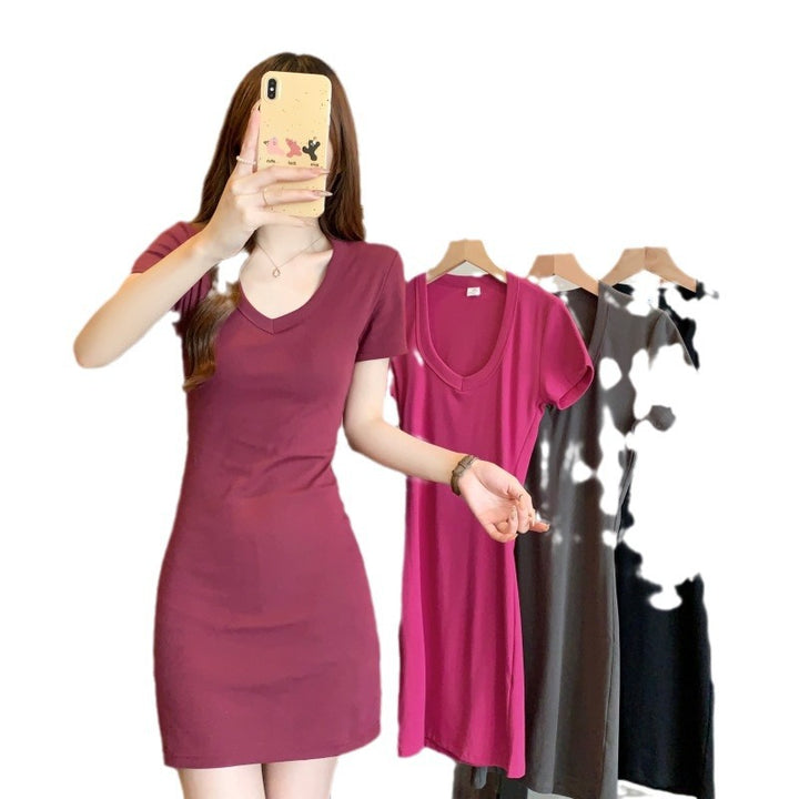 Dame Kortærmet Bodycon Kjole Stilla