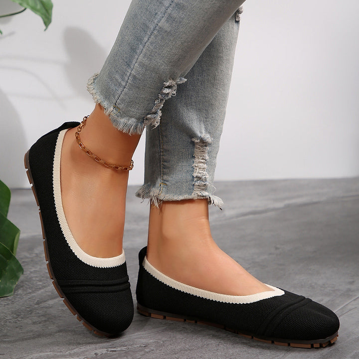Dame Åndbare Ballerinas i fleksibelt materiale Stilla