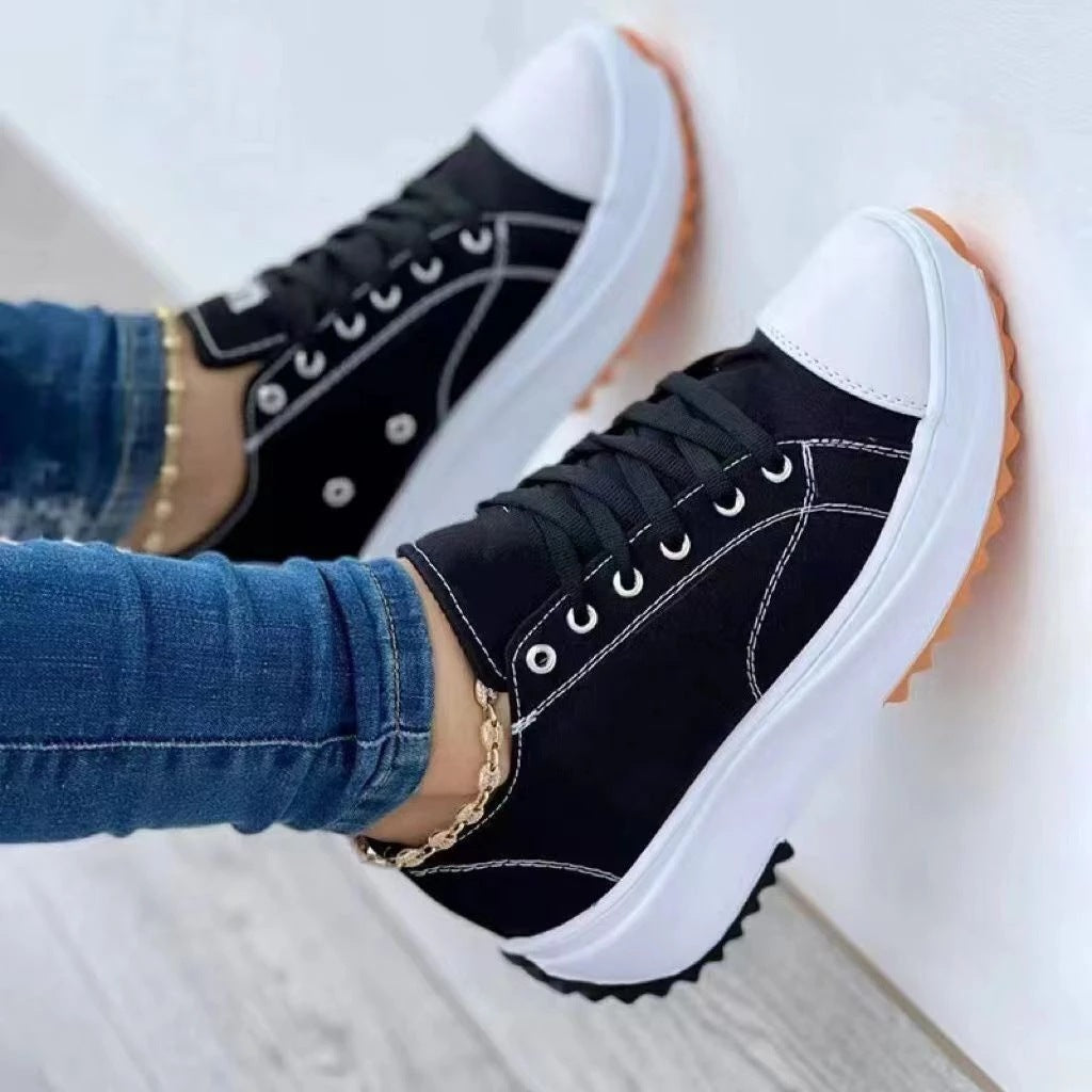 Dame Sporty High-Top Sneakers med åndbart overmateriale og polstret sål Stilla
