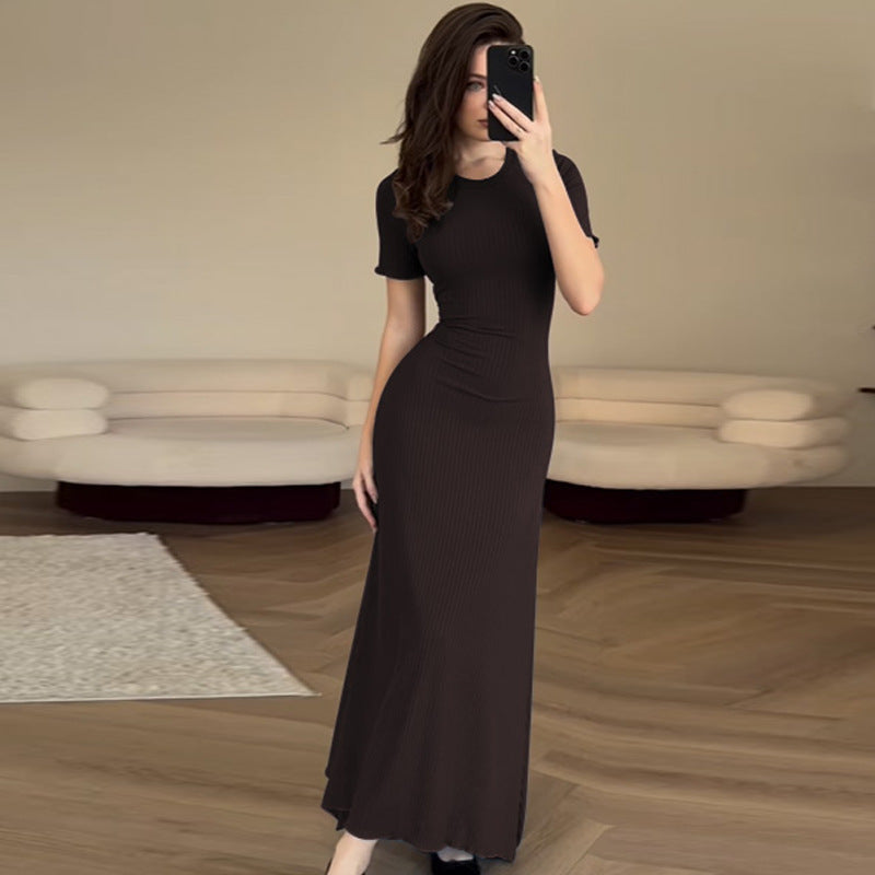 Dame Figurformet Maxikjole med elegante Flæsedetaljer Stilla